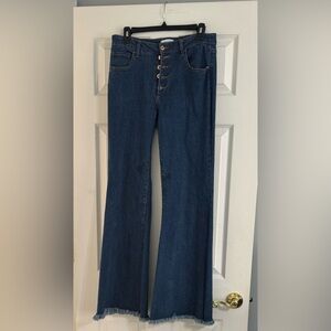 Women's Blue Flared Jeans